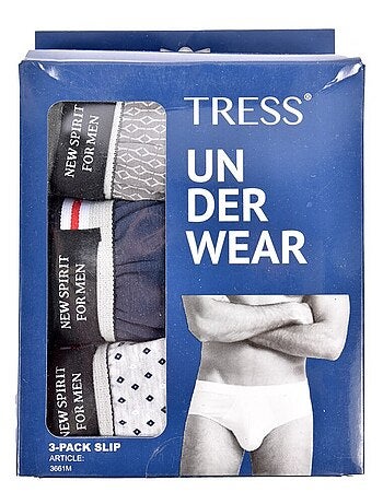 Slip Hombre TRESS ALGODÓN - Pack de 3