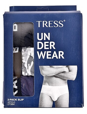 Slip Hombre TRESS ALGODÓN - Pack de 3