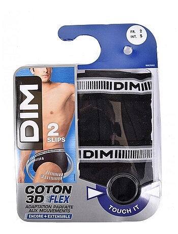 Slips DIM Hombre en algodón elástico ultra Confort - Pack de 2