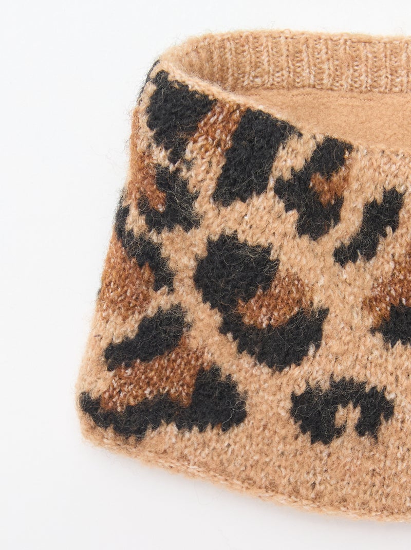 Snood de punto leopardo Marron - Kiabi