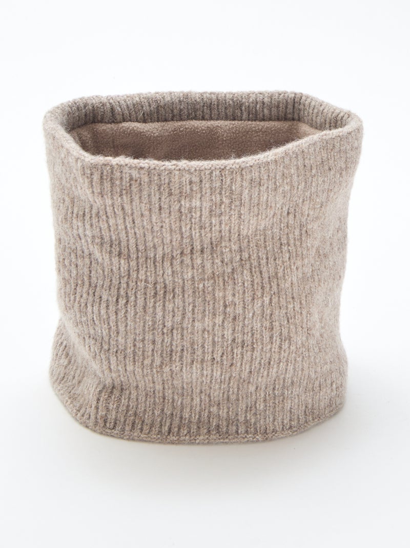 Snood de punto liso Beige - Kiabi