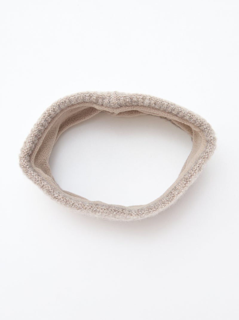 Snood de punto liso Beige - Kiabi