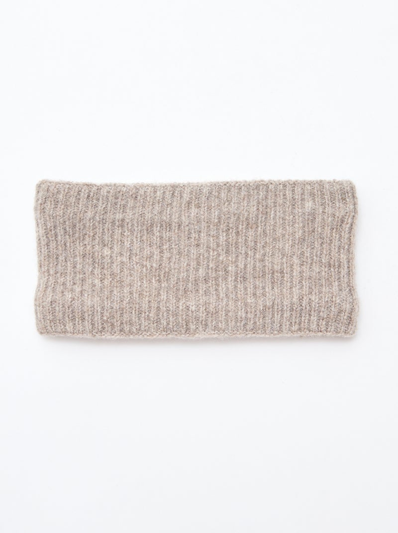 Snood de punto liso Beige - Kiabi