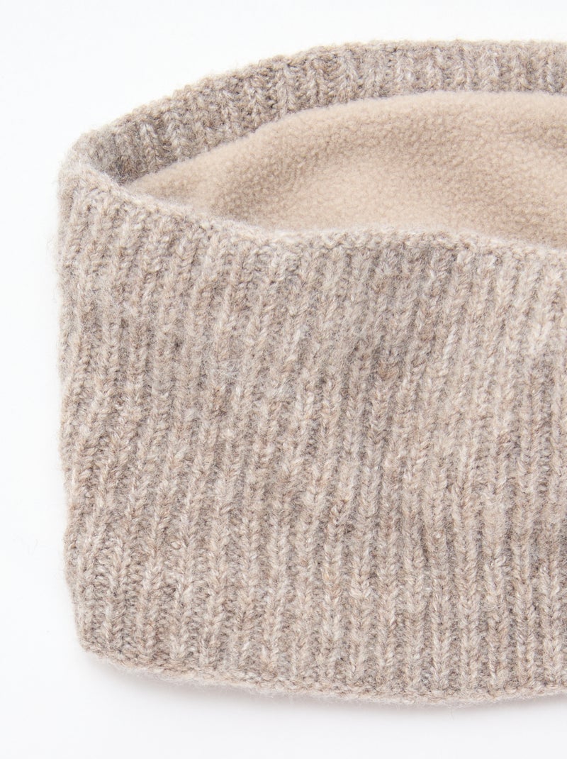 Snood de punto liso Beige - Kiabi
