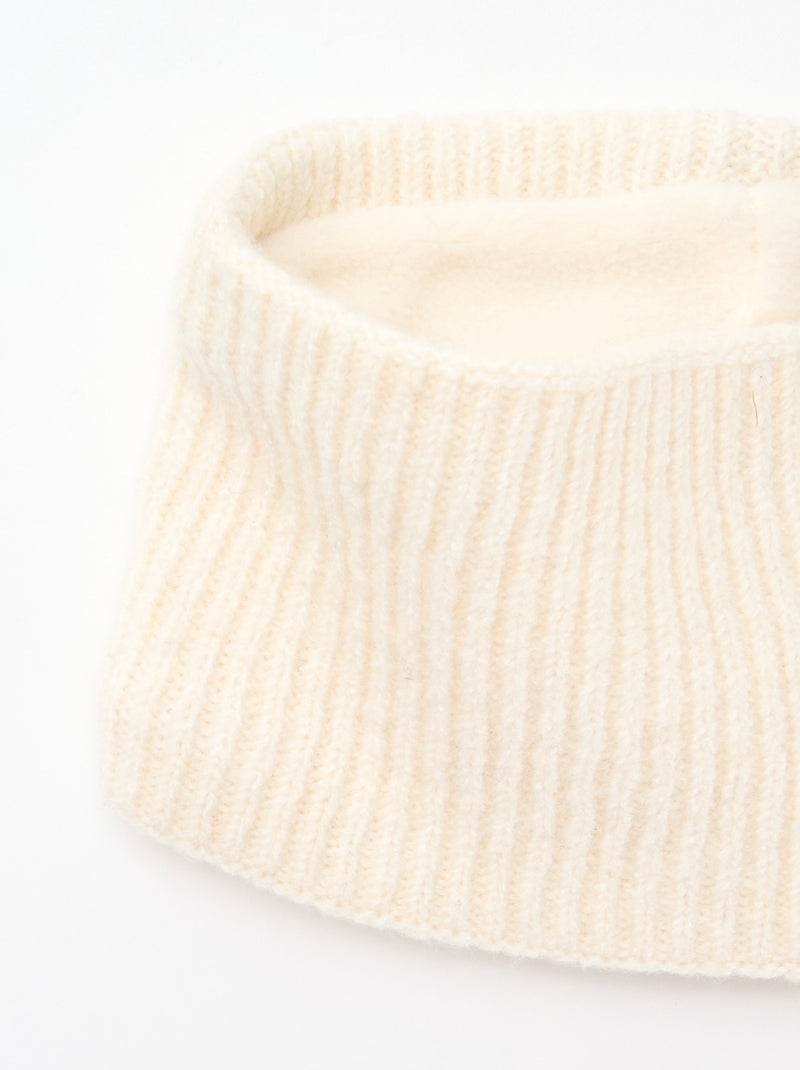 Snood de punto liso Beige - Kiabi
