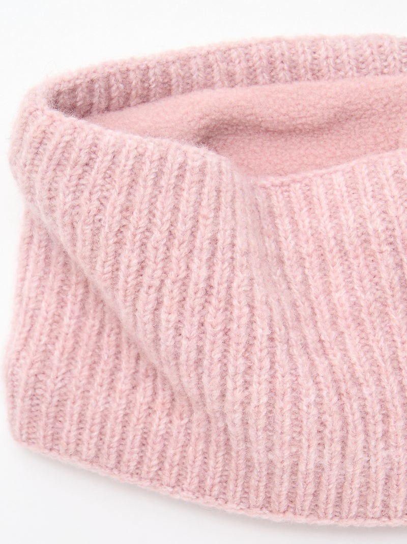 Snood de punto liso Rosa - Kiabi