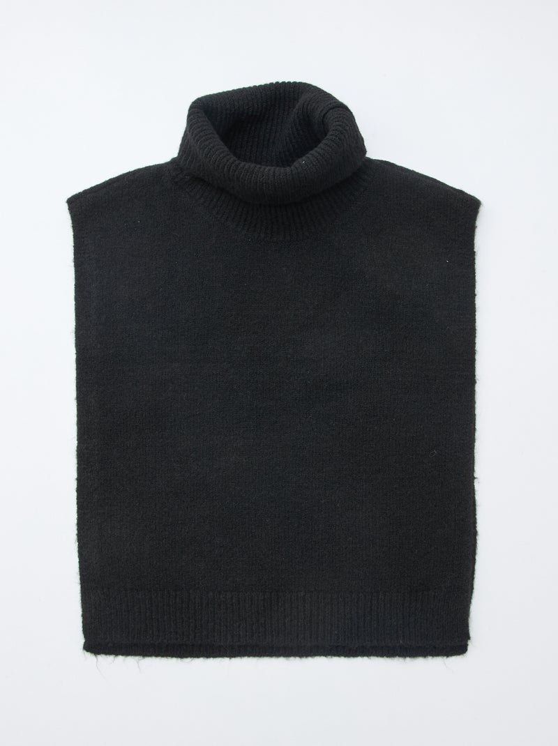 Snood plastrón liso Negro - Kiabi