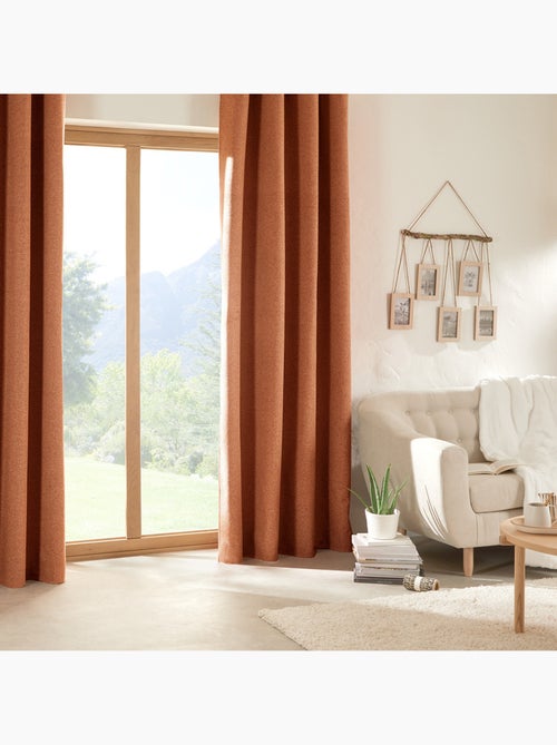 Soana cortina blackout aislante rosa terracota 140x260cm - Kiabi