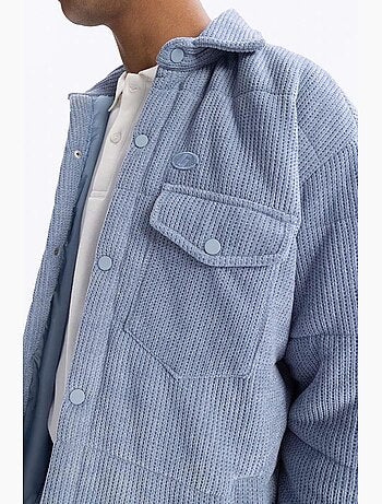 Sobrecamisa acolchada texturizada para hombre giesto