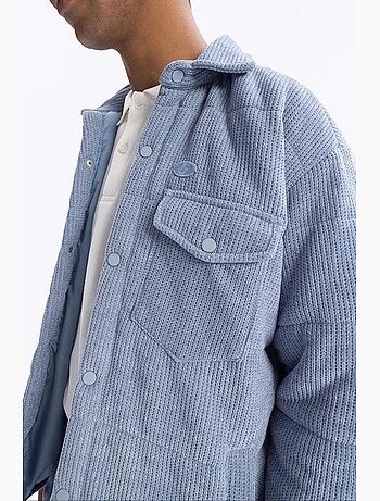 Sobrecamisa acolchada texturizada para hombre giesto
