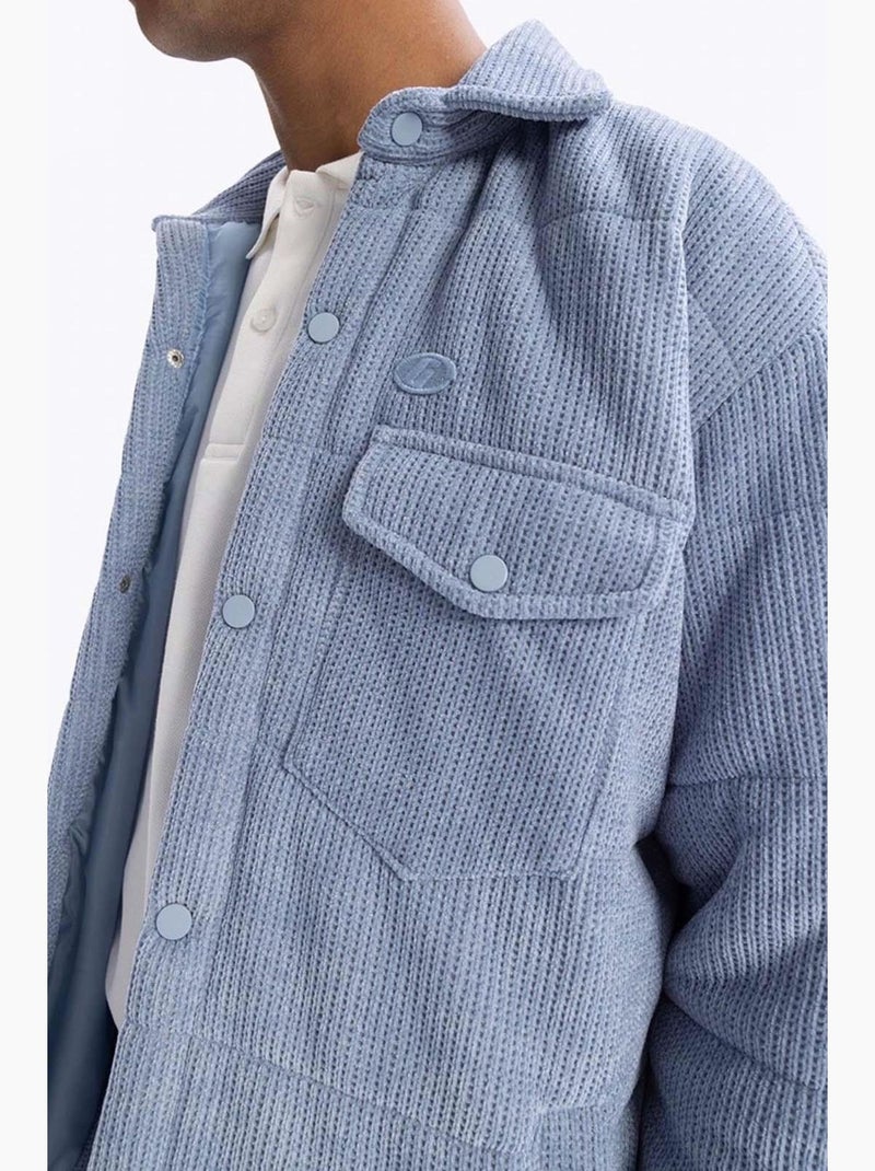 Sobrecamisa acolchada texturizada para hombre giesto Azul cielo - Kiabi