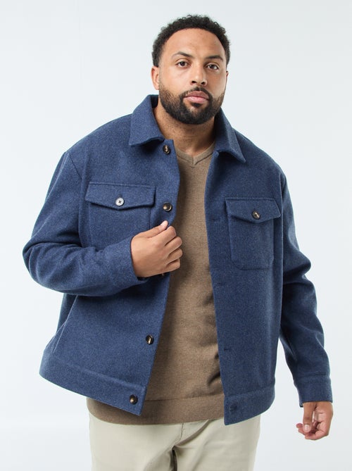 Sobrecamisa chaqueta cálida de lana - Kiabi