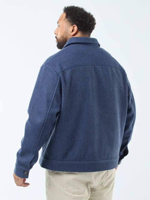 Sobrecamisa chaqueta cálida de lana - Kiabi