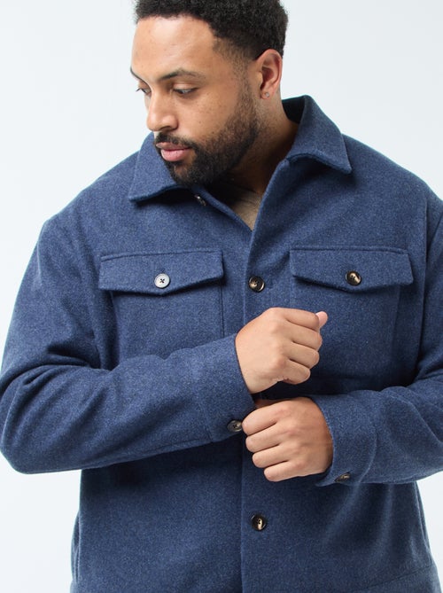 Sobrecamisa chaqueta cálida de lana - Kiabi