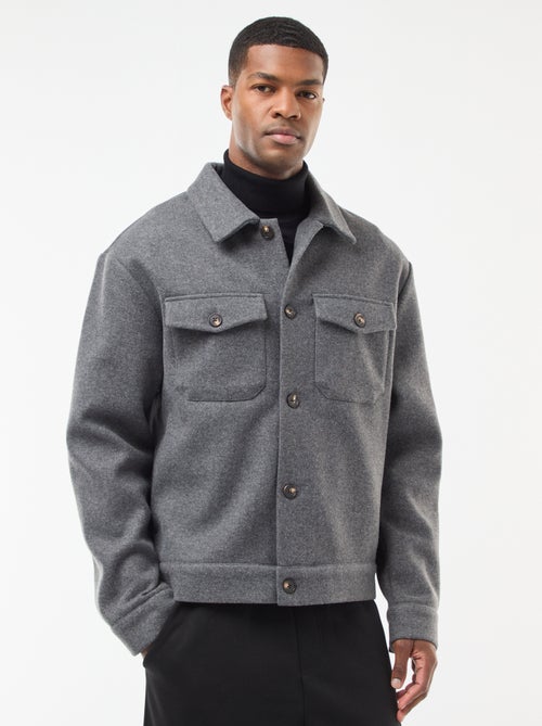 Sobrecamisa con 2 bolsillos con solapa abotonados en el pecho - Kiabi