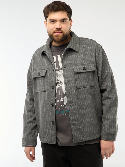 Sobrecamisa con abertura abotonada y bolsillos con solapa - Kiabi