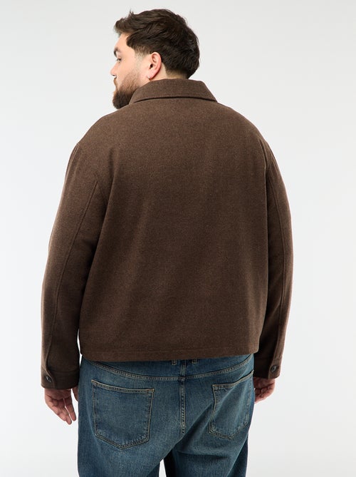 Sobrecamisa con abertura de cremallera y bolsillos con solapa - Kiabi