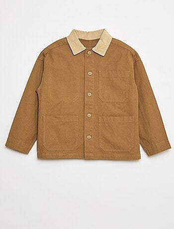 Sobrecamisa con cuello de canalé