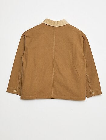Sobrecamisa con cuello de canalé