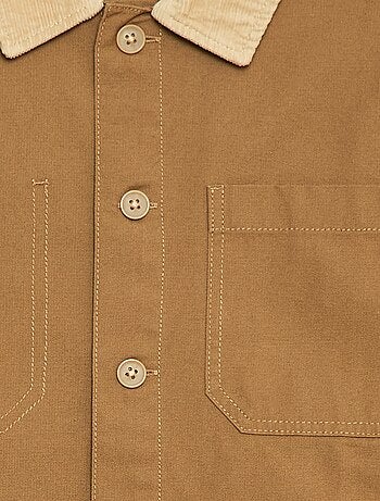 Sobrecamisa con cuello de canalé