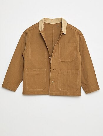 Sobrecamisa con cuello de canalé