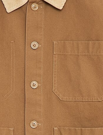 Sobrecamisa con cuello de canalé