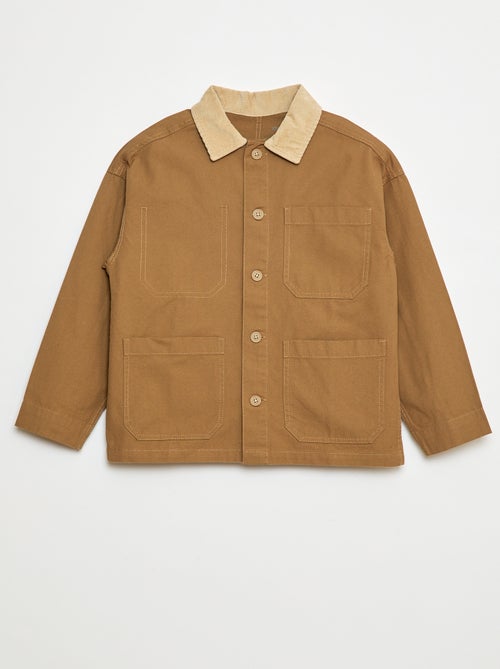 Sobrecamisa con cuello de canalé - Kiabi