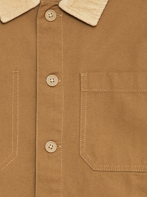 Sobrecamisa con cuello de canalé - Kiabi