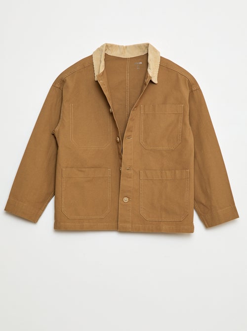 Sobrecamisa con cuello de canalé - Kiabi