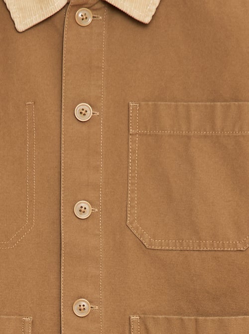 Sobrecamisa con cuello de canalé - Kiabi