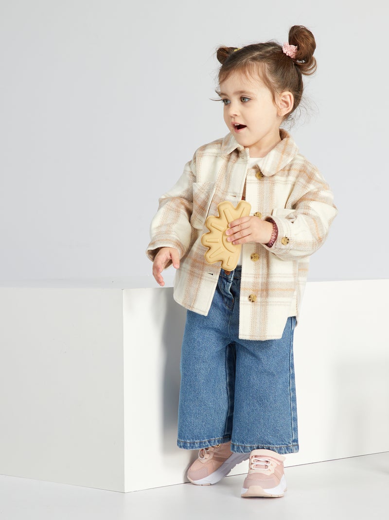 Sobrecamisa con lana BEIGE - Kiabi