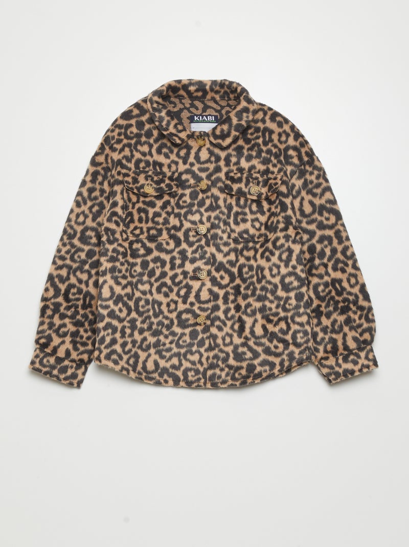 Sobrecamisa con motivo de 'leopardo' BEIGE - Kiabi