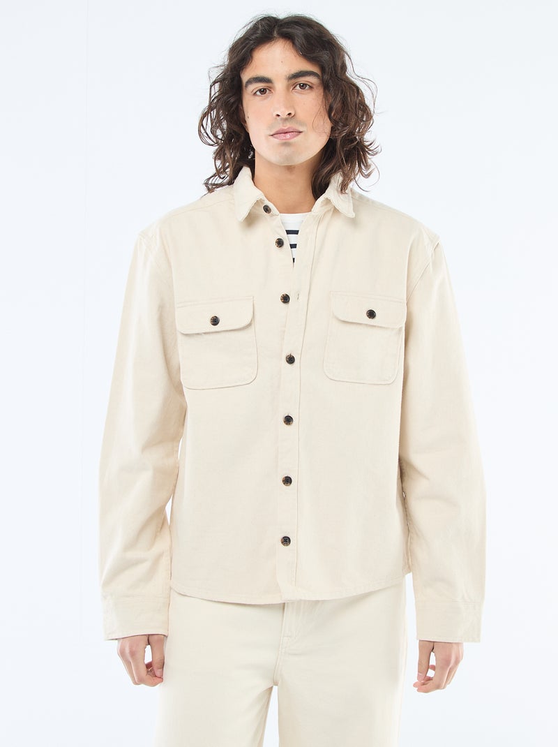 Sobrecamisa de algodón Blanco - Kiabi