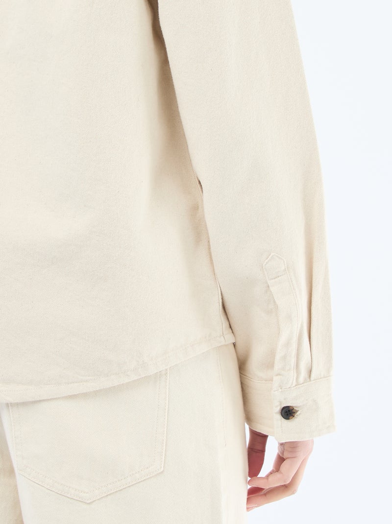 Sobrecamisa de algodón Blanco - Kiabi