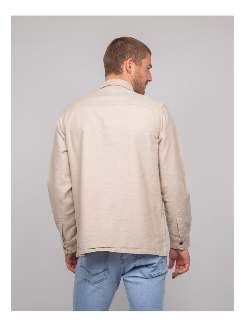 Sobrecamisa de algodón DUDIN Beige - Kiabi