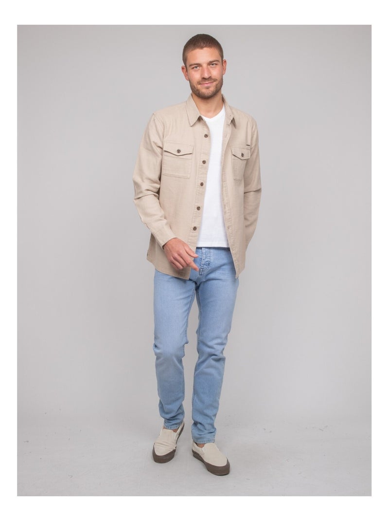 Sobrecamisa de algodón DUDIN Beige - Kiabi