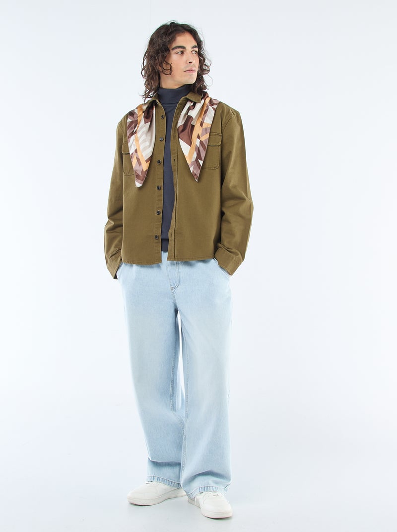 Sobrecamisa de algodón Verde - Kiabi