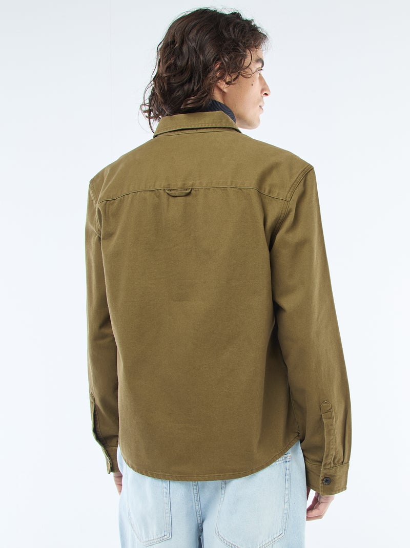 Sobrecamisa de algodón Verde - Kiabi