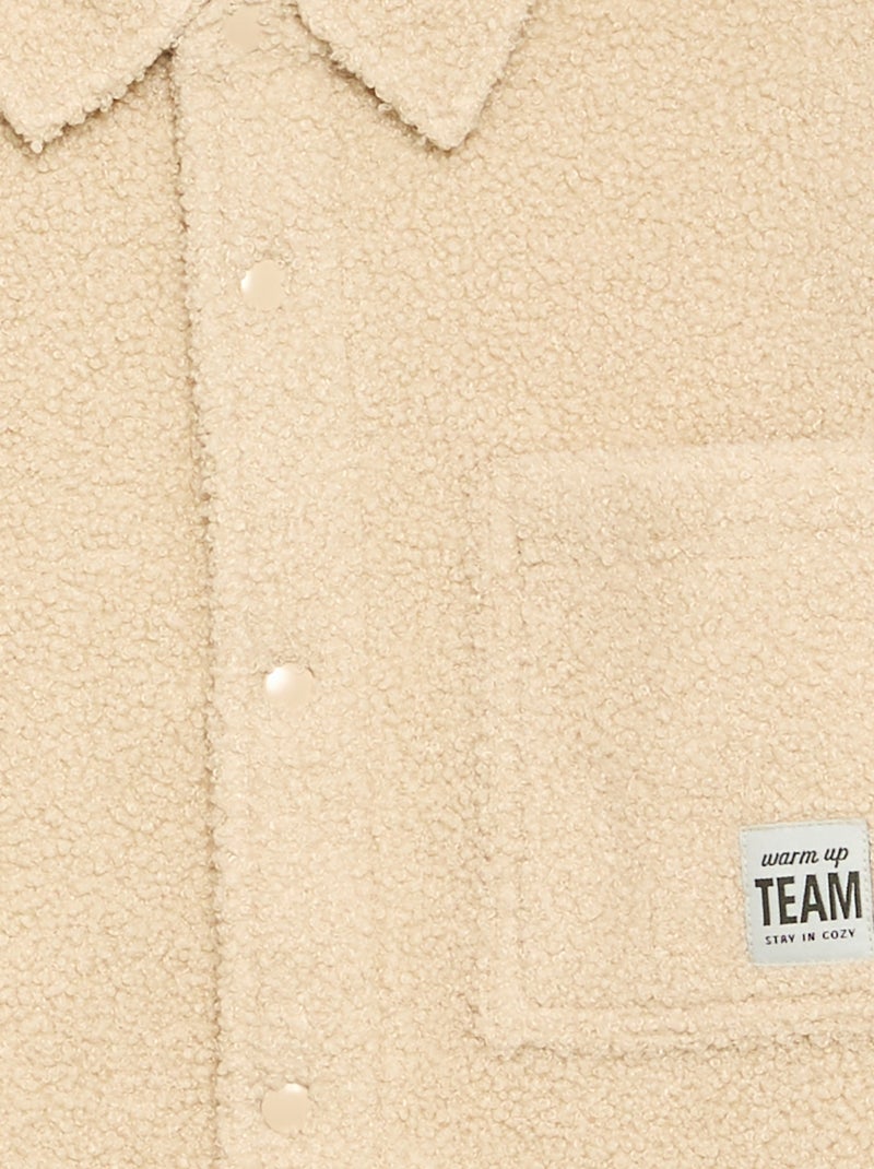 Sobrecamisa de borreguito Beige - Kiabi
