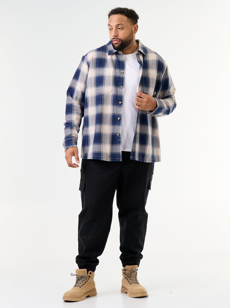 Sobrecamisa de cuadros Azul - Kiabi