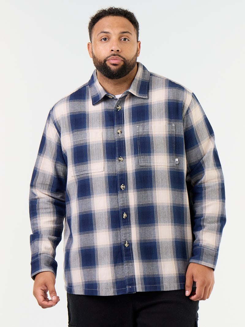 Sobrecamisa de cuadros Azul - Kiabi