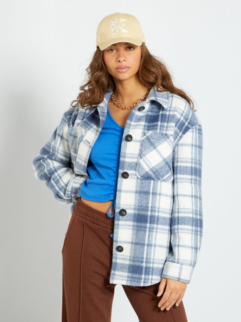 Sobrecamisa de cuadros AZUL - Kiabi