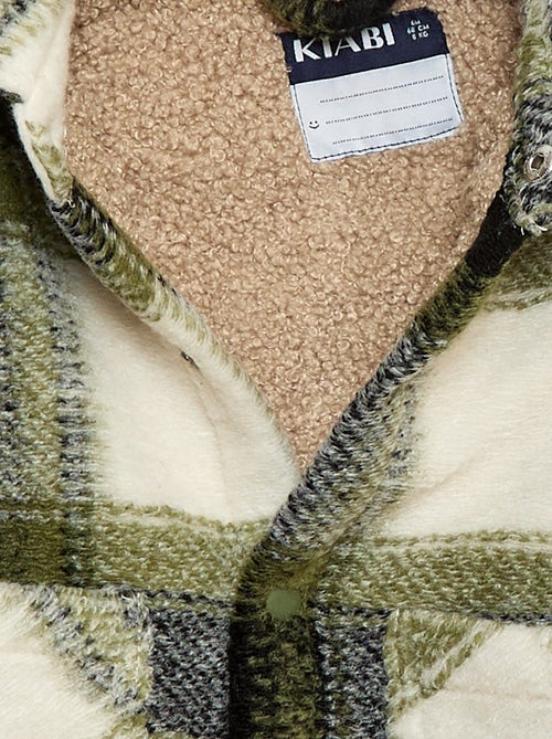 Sobrecamisa de cuadros con efecto lana - Kiabi