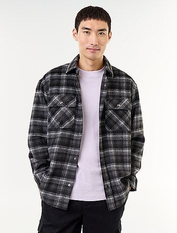 Sobrecamisa de cuadros de franela