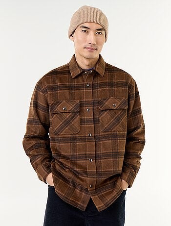 Sobrecamisa de cuadros de franela