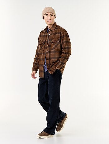 Sobrecamisa de cuadros de franela