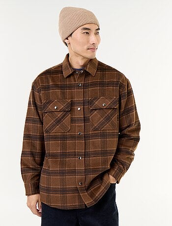 Sobrecamisa de cuadros de franela