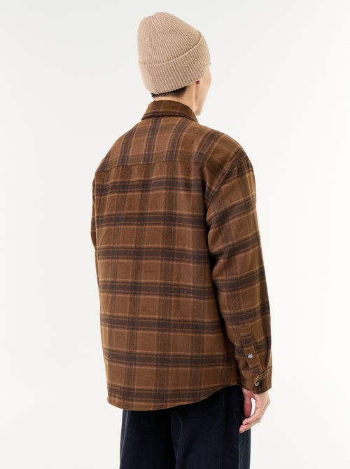 Sobrecamisa de cuadros de franela - Kiabi