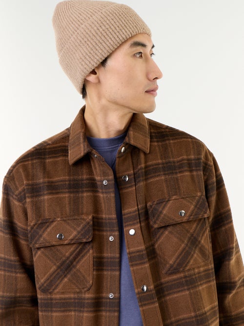 Sobrecamisa de cuadros de franela - Kiabi