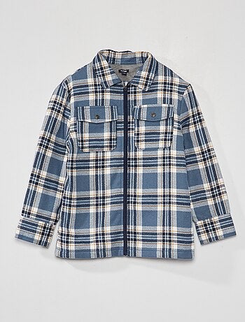 Sobrecamisa de cuadros de franela - Kiabi